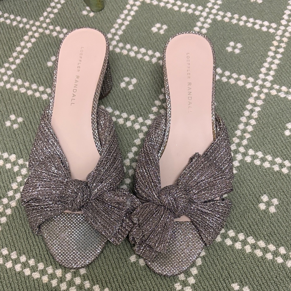 Loeffler Randall Glittering Silver Heels